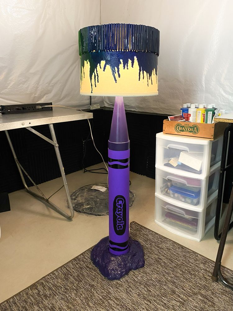 Crayola Inspired Crayon Lamp — after photo