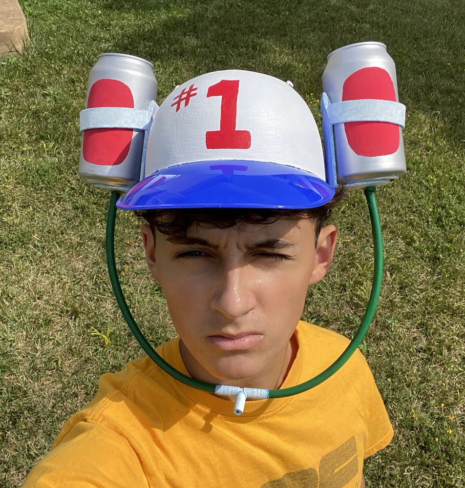 SpongeBob Inspired Soda Drink Hat — after photo