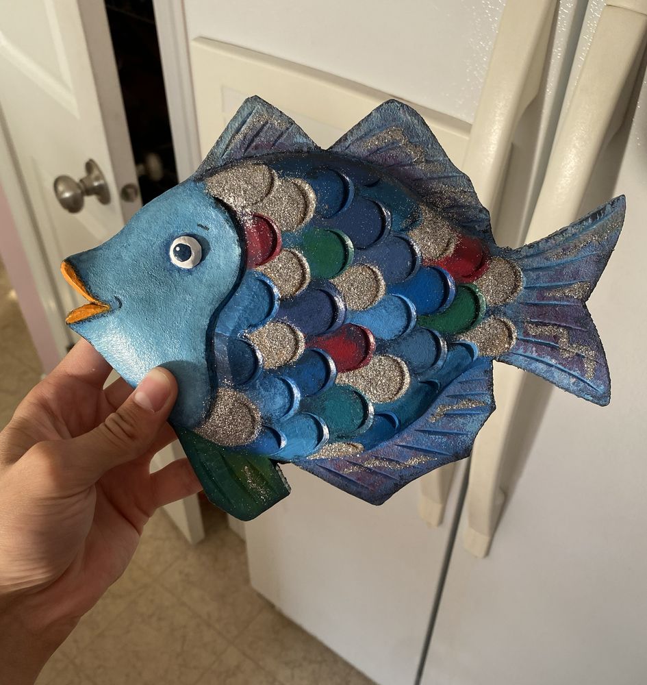 The Rainbow Fish Inspired Fridge Magnet — after photo