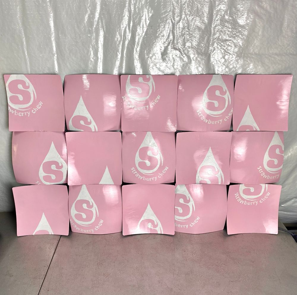 Pink Starburst Inspired Wall Art — after photo