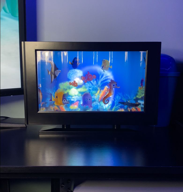Finding Nemo Inspired Artificial Aquarium — after photo