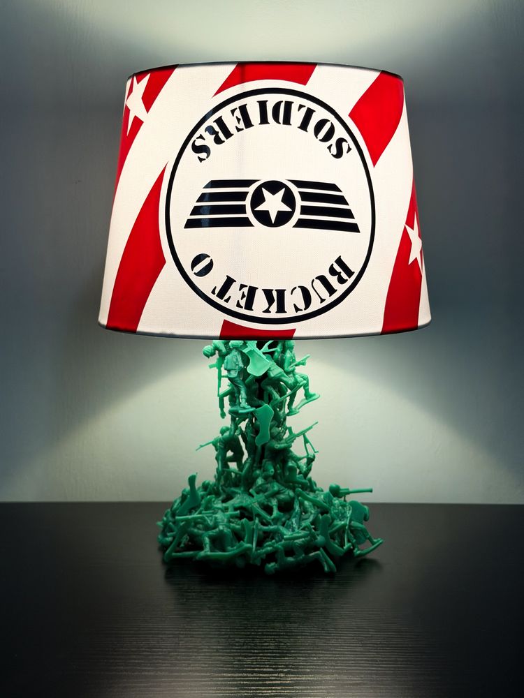 Toy Story Inspired Bucket O Soldiers Lamp — after photo