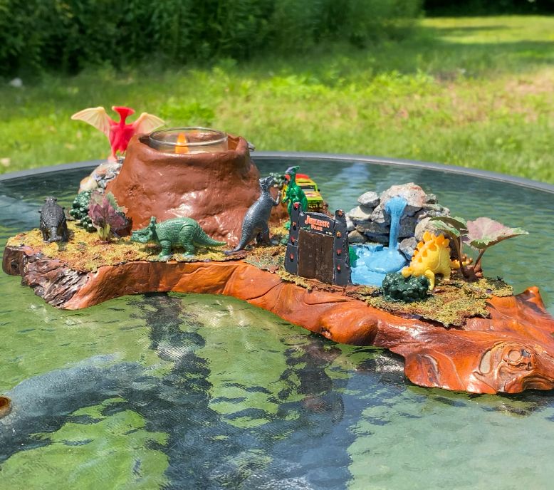 Jurassic Park Inspired Candle Holder — after photo