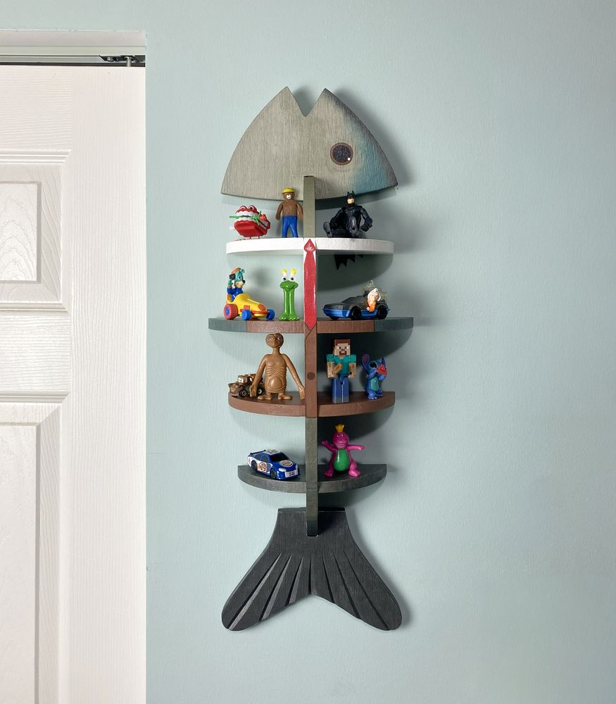 Breaking News Fish Trinket Shelf — after photo