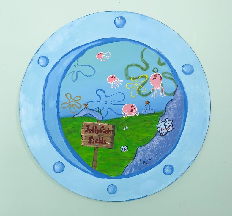 SpongeBob Inspired Window — after photo