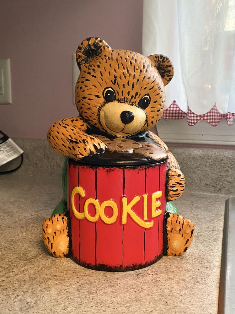 Corduroy Bear Inspired Cookie Jar — after photo