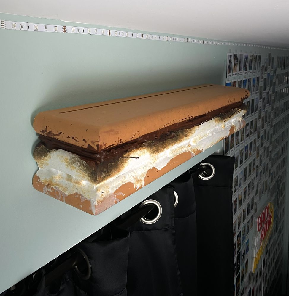 'S'more Please.' Messy S'more's Wall Shelf — after photo